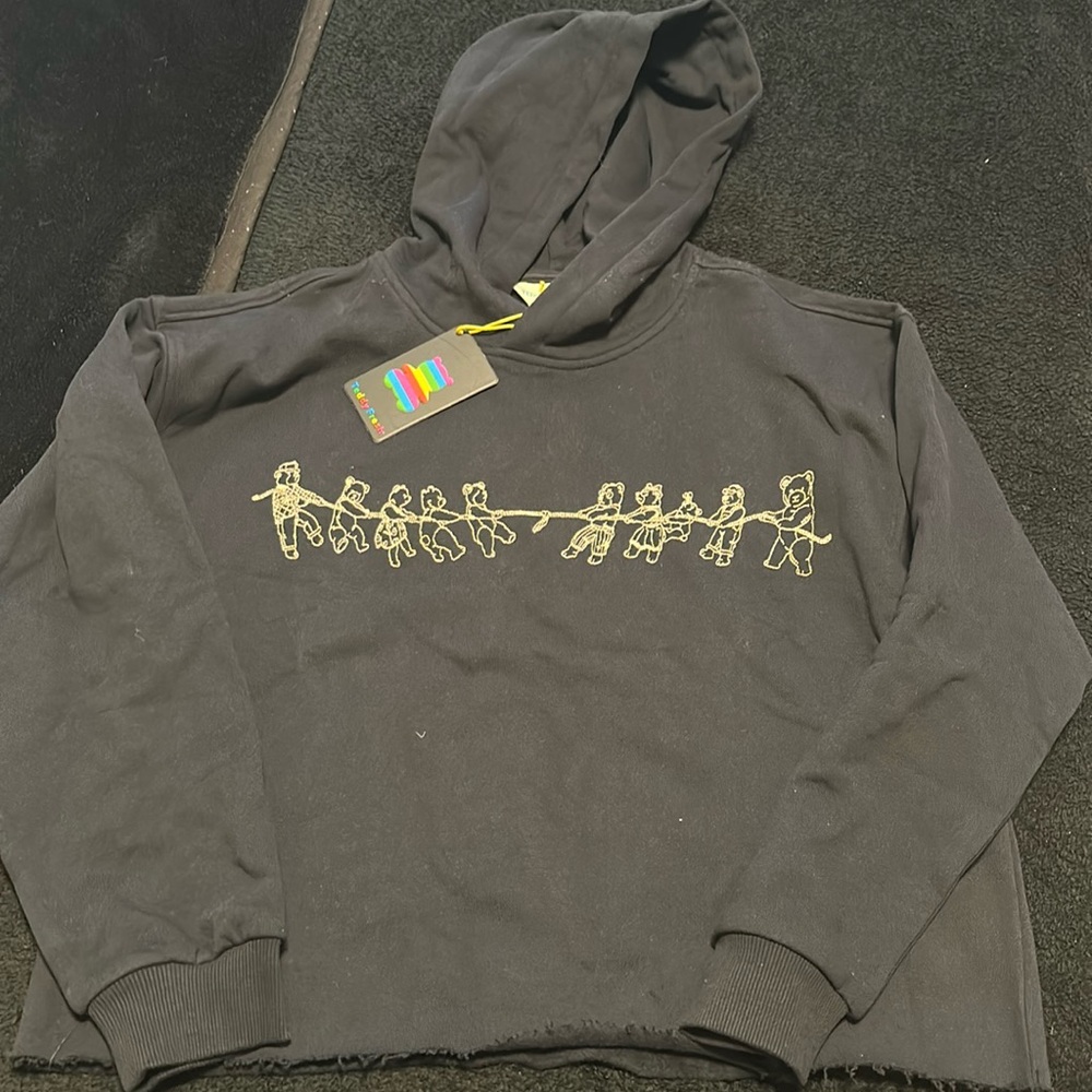 Teddy Fresh Black Embroidered Teddy Hoodie (NEW)